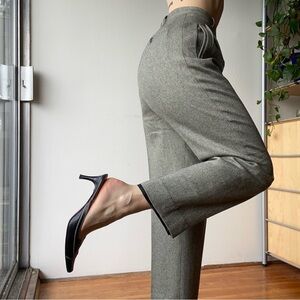 Vintage Cole haan black leather kitten heel pointed toe - made in Italy